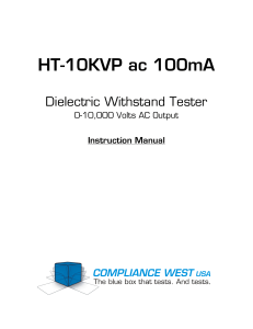 HT-10KVP ac 100mA - Compliance West USA