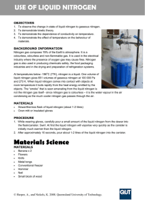 use of liquid nitrogen