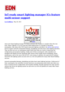 IoT-ready smart lighting manager ICs feature multi-sensor