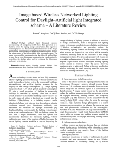 Image based Wireless Networked Lighting Control for Daylight