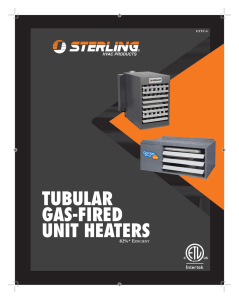 tubular gas-fired unit heaters