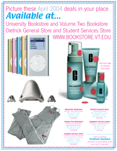 Available at... - University Bookstore