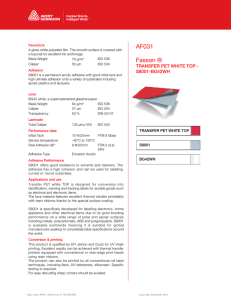 AF031 Fasson - Product Datasheets