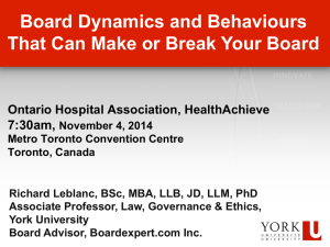 Board Dynamics and Behaviours That Can Make or