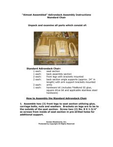 Adirondack Chair Assembly Instructions