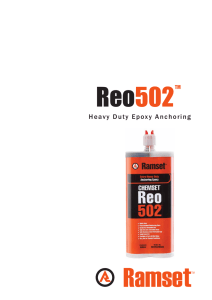 Heavy Duty Epoxy Anchoring - RFM Construction Products