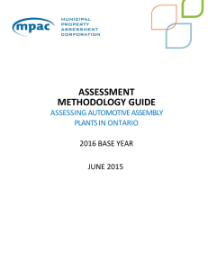 Assessing Automotive Assembly Plants in Ontario