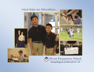 DEVON PREP ANNUAL REPORT 2012-13