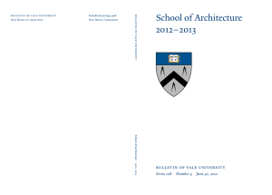 School of Architecture 2012–2013