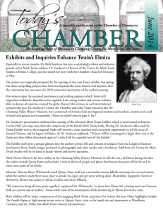 Exhibits and Inquiries Enhance Twain`s Elmira
