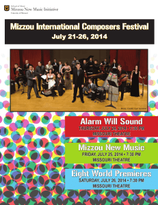 2014 Festival Program - School of Music