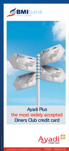 Ayadi Plus the most widely accepted Diners Club credit