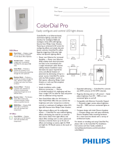 ColorDial Pro - Philips Color Kinetics