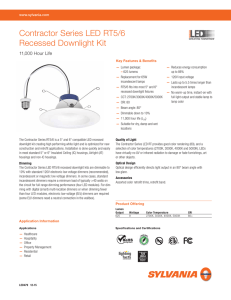 Contractor Series LED RT5/6 Recessed Downlight Kit