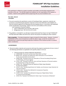 FOAMULAR® XPS Pipe Insulation Installation Guidelines