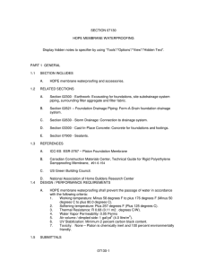 HDPE MEMBRANE WATERPROOFING Display hidden