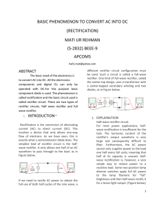 BASIC PHENOMENON TO CONVERT AC INTO DC