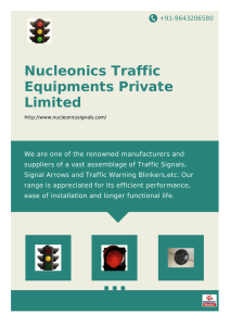 Corporate Brochure - Nucleonics Traffic Equipments Private Limited