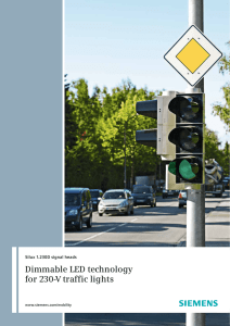 Dimmable LED technology for 230-V traffic lights