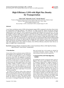 High Efficiency LSM with High Flux Densityfor Transportation