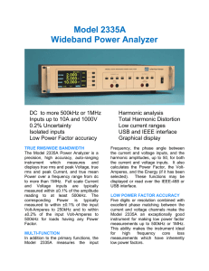 Model 2335A Wideband Power Analyzer - Clarke-Hess