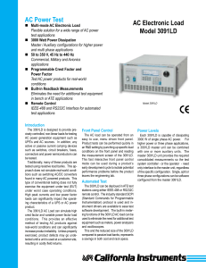 AC Power Test AC Electronic Load Model 3091LD
