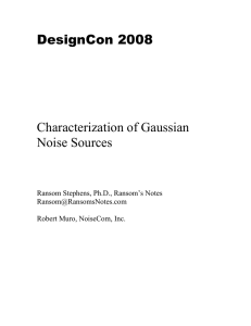 Characterization of Gaussian Noise Sources