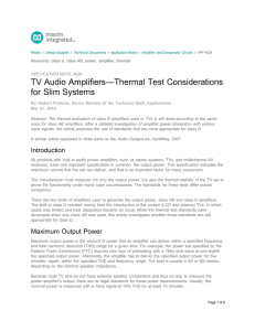 TV Audio Amplifiers—Thermal Test Considerations for Slim