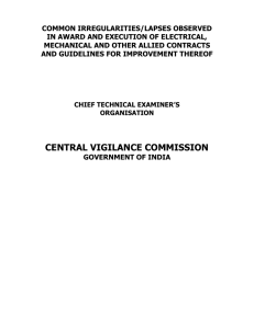 common irregularities - Central Vigilance Commission