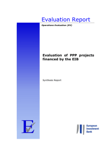 Evaluation of PPP projects financed by the EIB