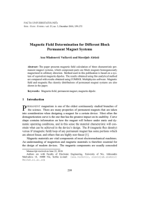 Magnetic Field Determination for Different Block