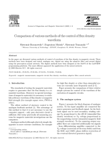 Comparison of various methods of the control of flux density waveform