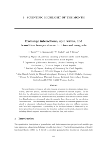 Exchange interactions, spin waves, and transition - Psi-k