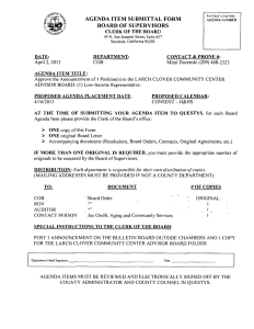 agenda item submittal form board of supervisors