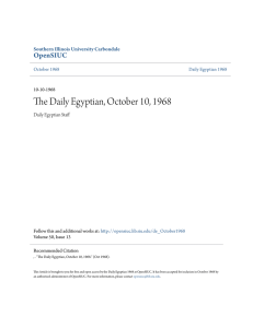 The Daily Egyptian, October 10, 1968 - OpenSIUC