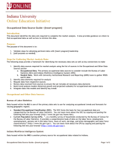 Occupational Data Source Guide - IU Online