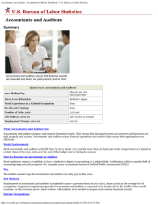 Accountants and Auditors : Occupational Outlook Handbook : U.S.