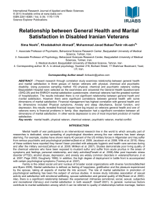 22- Relationship between General Health and Marital Satisfaction in