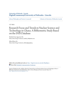 Research Focus and Trends in Nuclear Science and Technology in