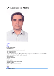 CV Amir hossein Mahvi - International Society for Fluoride Research