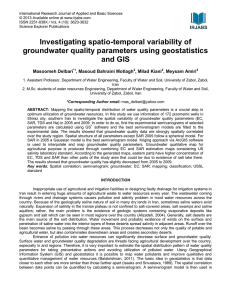 Investigating spatio-temporal variability of groundwater quality