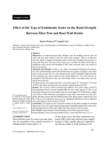 Effect of the type of endodontic sealer on the bond strength between