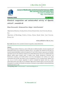 Chemical composition and antimicrobial activity of Opuntia stricta F