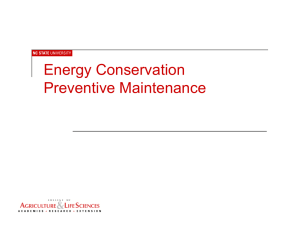 Energy Conservation Preventive Maintenance