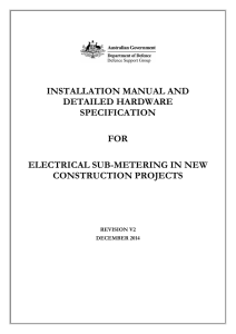 Electrical Sub-metering Manual for New Construction