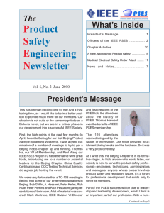 Product Safety Engineering Newsletter