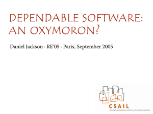 Dependable Software - People.csail.mit.edu