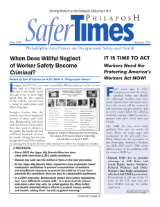 When Does Willful Neglect of Worker Safety Become Criminal?