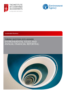environmental issues and annual financial reporting