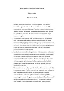 Flood defence: time for a radical rethink Dieter Helm 5th January